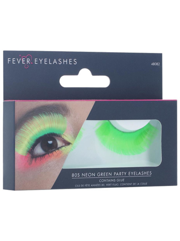 Neon Green Party Eyelashes